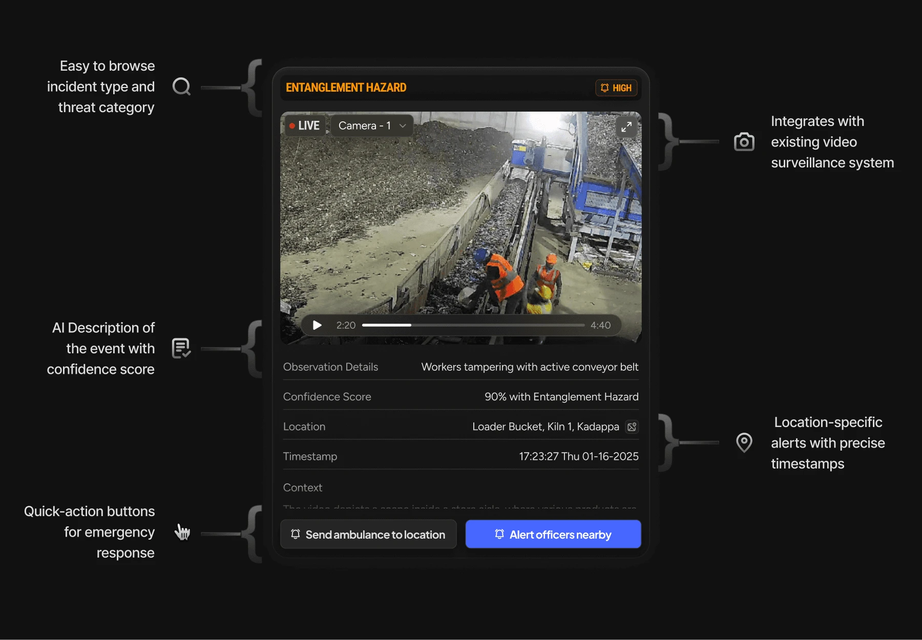 Annotated alert view