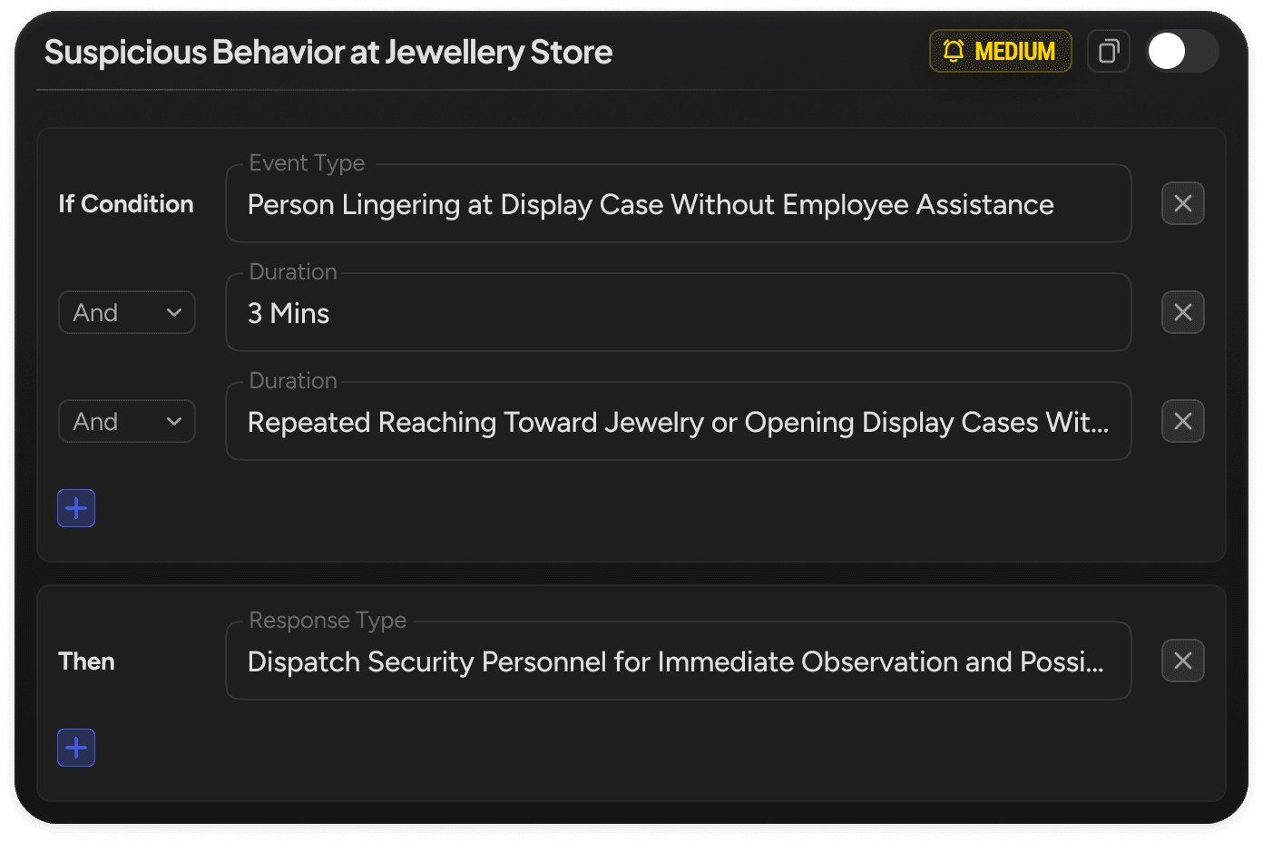 Pixel Feed rule builder interface